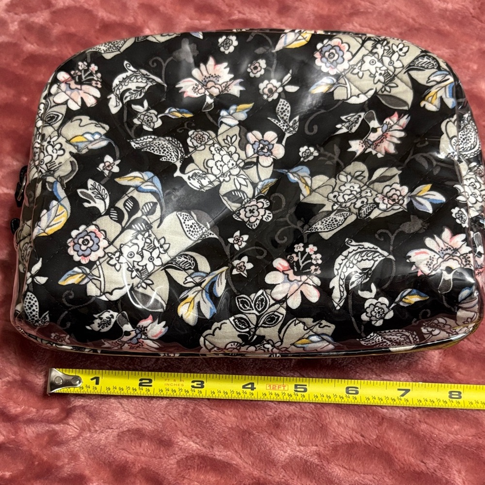 Vera Bradley Black and White Floral Cosmetic Case - Picture 2 of 9